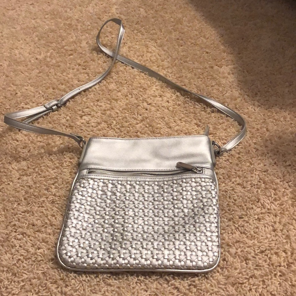 Crossbody silver purse